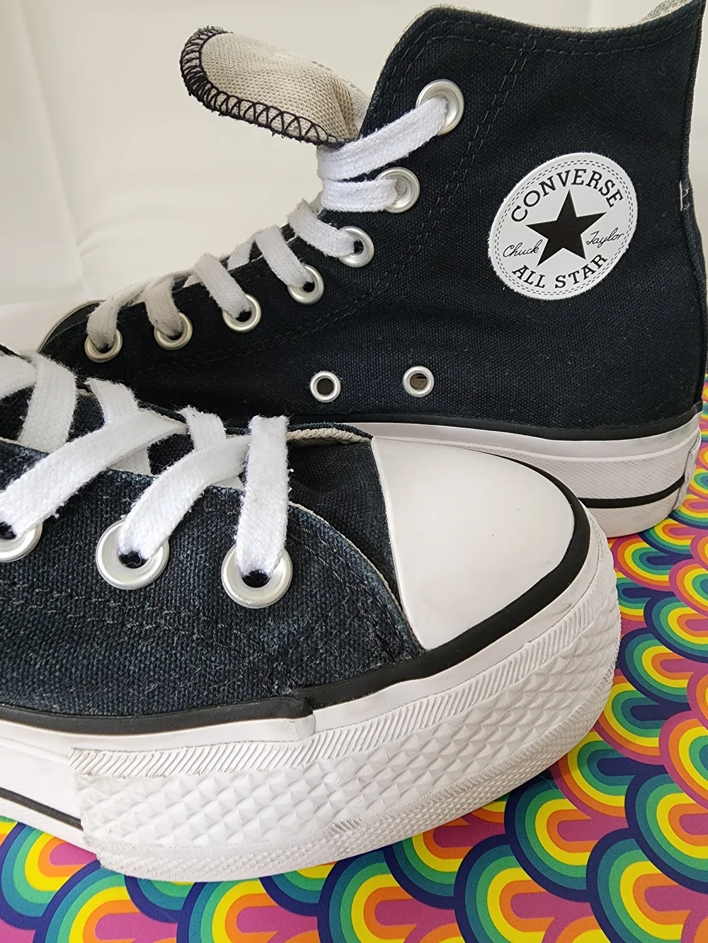 Converse All Star Lift Platform High Top - Black 560845F - Size 5 - Picture 9 of 11